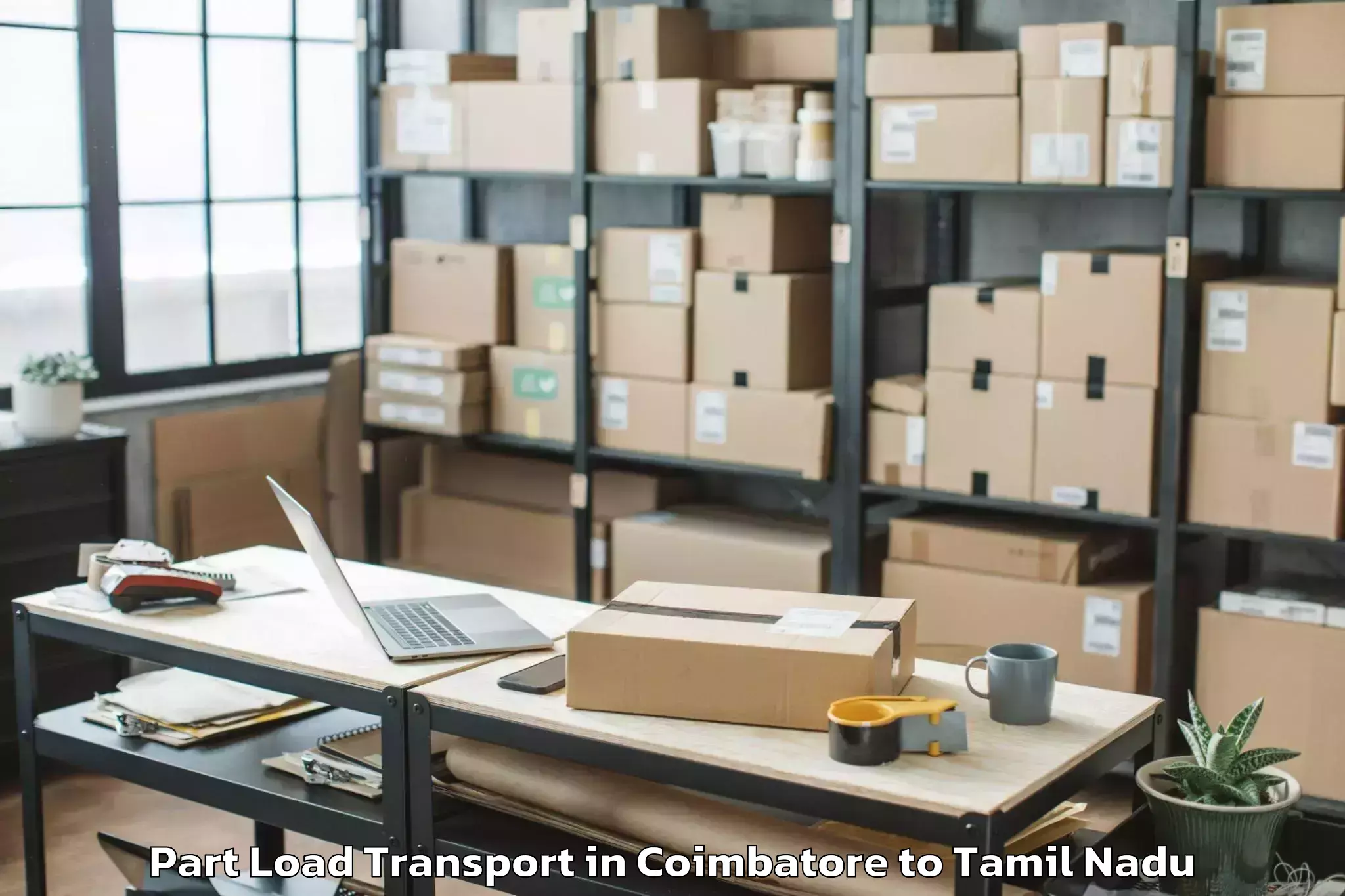 Top Coimbatore to Peraiyur Part Load Transport Available